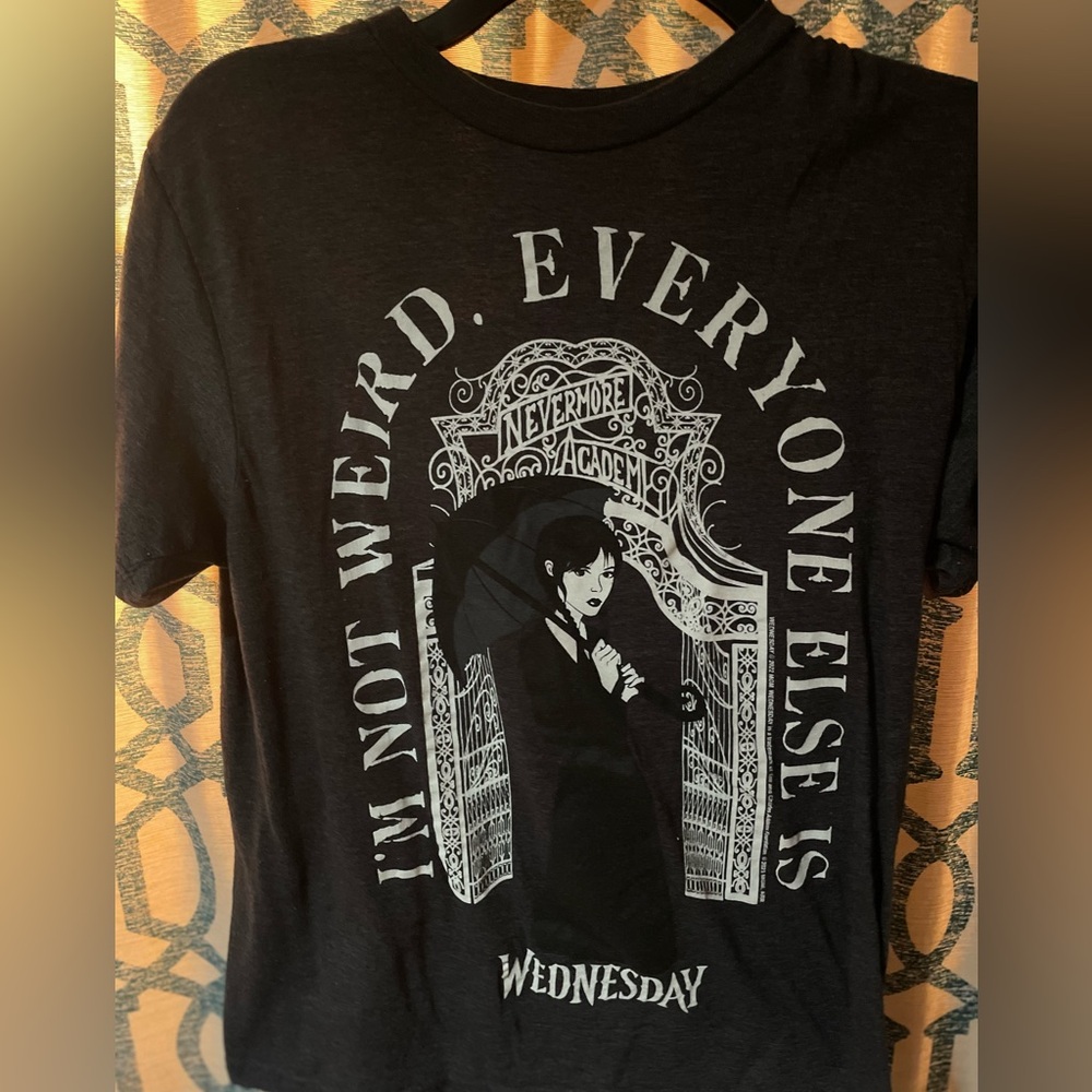 Wednesday Dark Grey Graphic T-Shirt